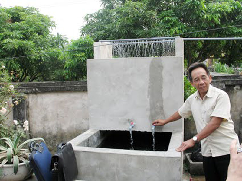 Bản vẽ sơ đồ và cách xây bể lọc nước giếng khoan tại nhà
