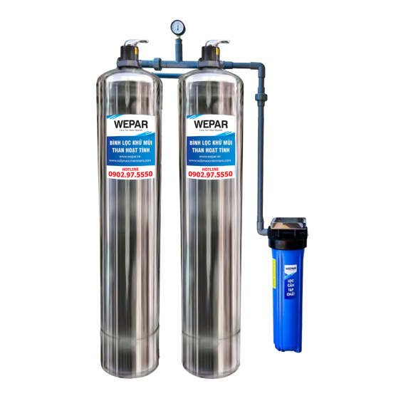 Hệ lọc sinh hoạt inox 2 cột