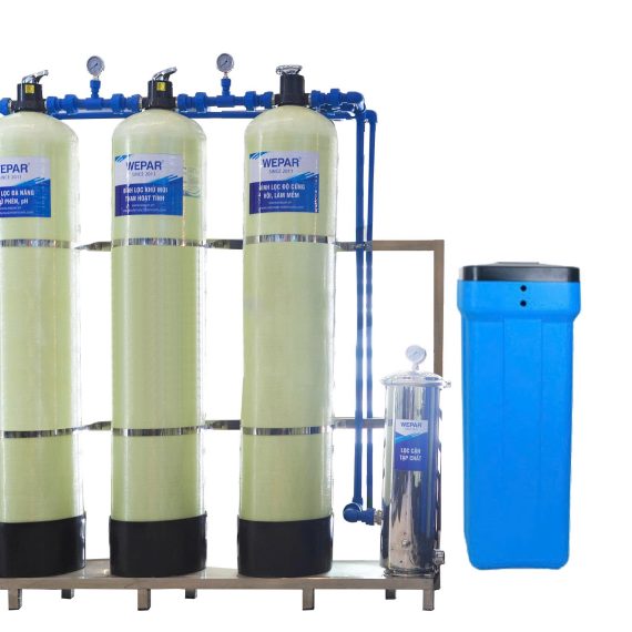 Hệ thống lọc tổng đầu nguồn 3 cột Composite + lọc cặn 20 inch