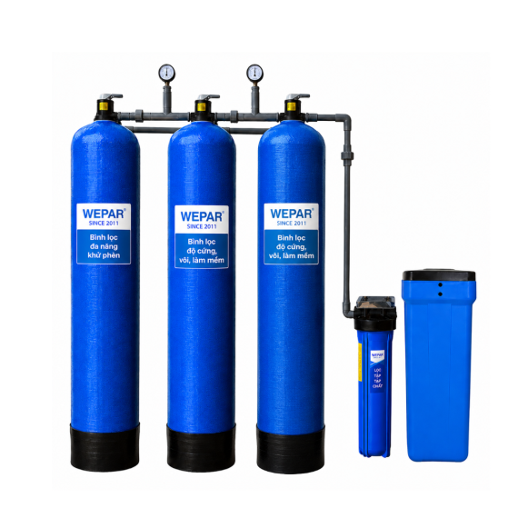 3 cột – van cơ – phèn – 2 độ cứng