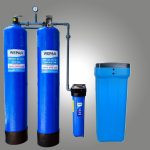Hệ thống lọc tổng đầu nguồn xử lý vôi/canxi 2 bình composite