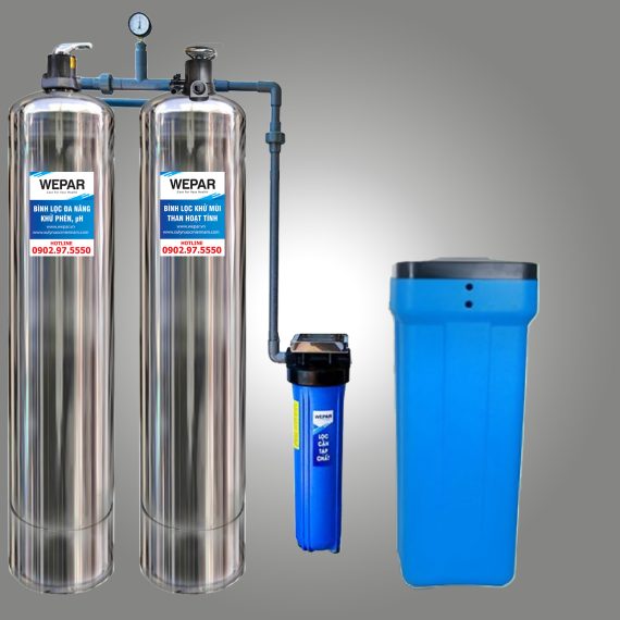 Hệ thống lọc tổng đầu nguồn 2 cột inox