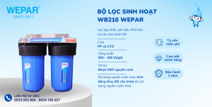 Bộ lọc sinh hoạt tổng đầu nguồn WB210 Wepar 